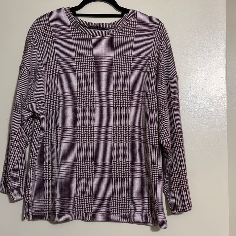 Zara plaid longsleeve top